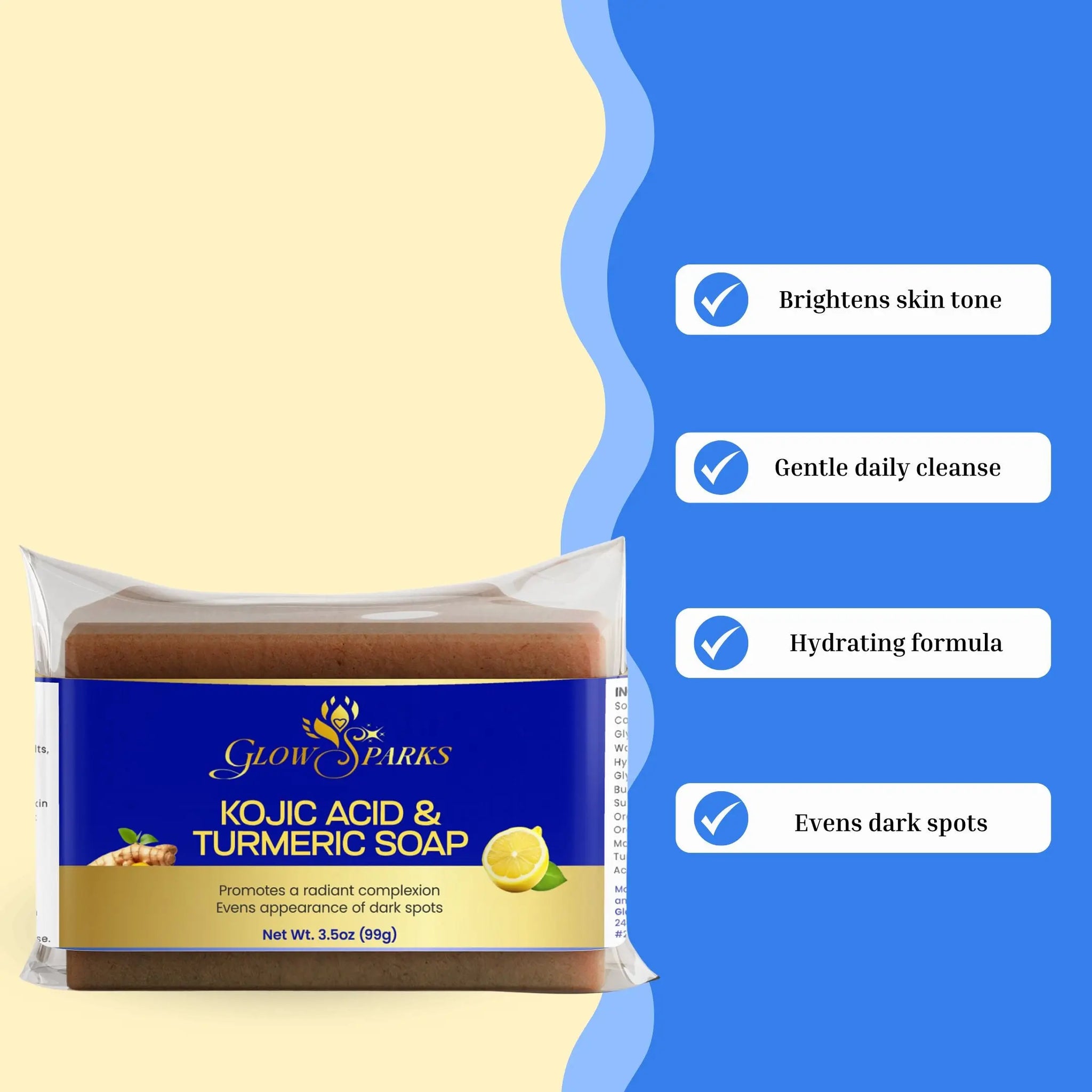 Kojic Acid & Turmeric Soap GlowSparks